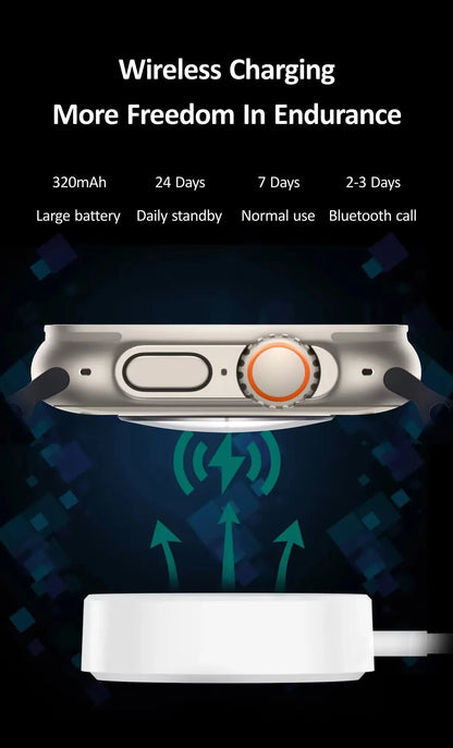 UltraPro MAX 10 – Smartwatch con Pantalla AMOLED & Carga Inalámbrica