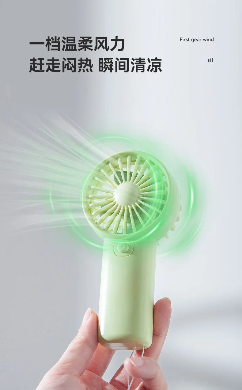 Ventilador Portátil Multicolor – Diseño Compacto, Funcionamiento Silencioso y Control con Un Toque