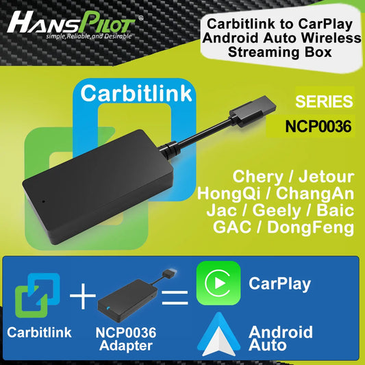 CarbitLink Pro – Adaptador Inalámbrico para CarPlay & Android Auto