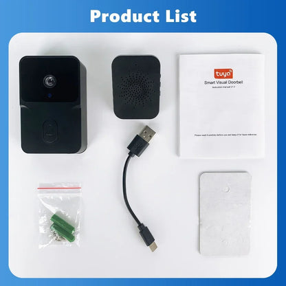 - Video Timbre WiFi Tuya – Cámara Inalámbrica de Seguridad, Compatible con Alexa & Google, Alimentación DC/AC/Batería