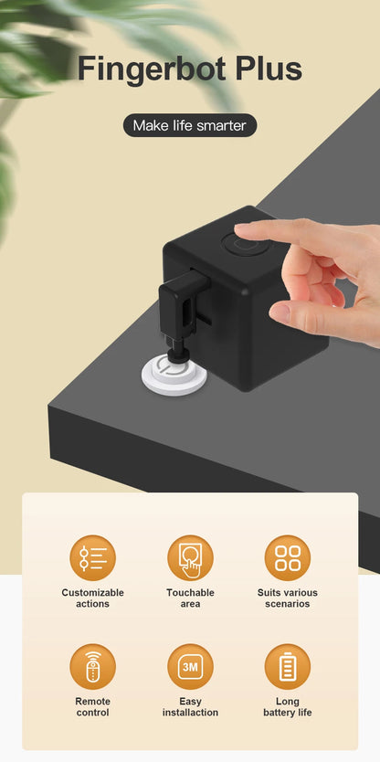 Tuya Zigbee Smart Fingerbot – Interruptor Automático para Cortinas, Garage y Botones con Control de Voz