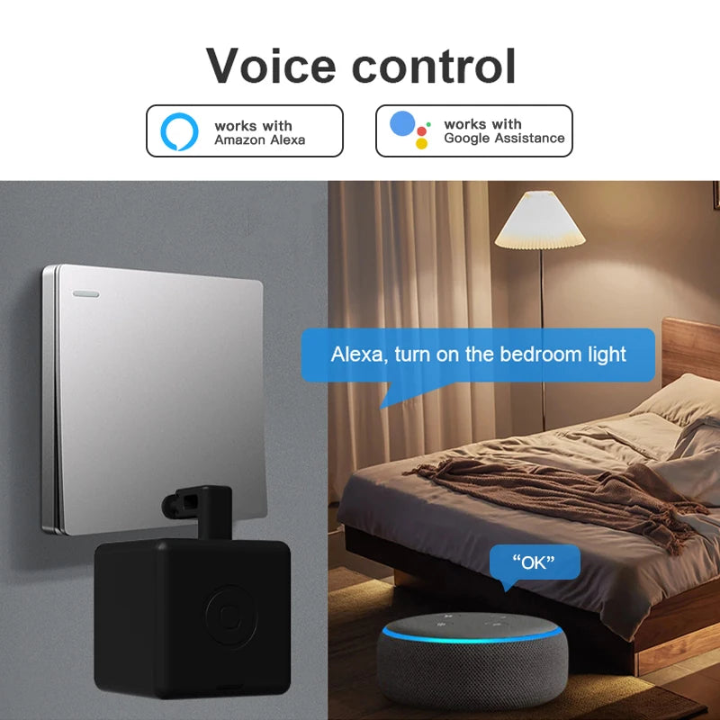 Tuya Zigbee Smart Fingerbot – Interruptor Automático para Cortinas, Garage y Botones con Control de Voz