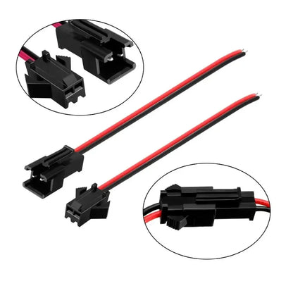 Set de 10 Pares JST SM 2 Pines – Conector Macho y Hembra para Tiras LED, Cable Pigtail de 15CM
