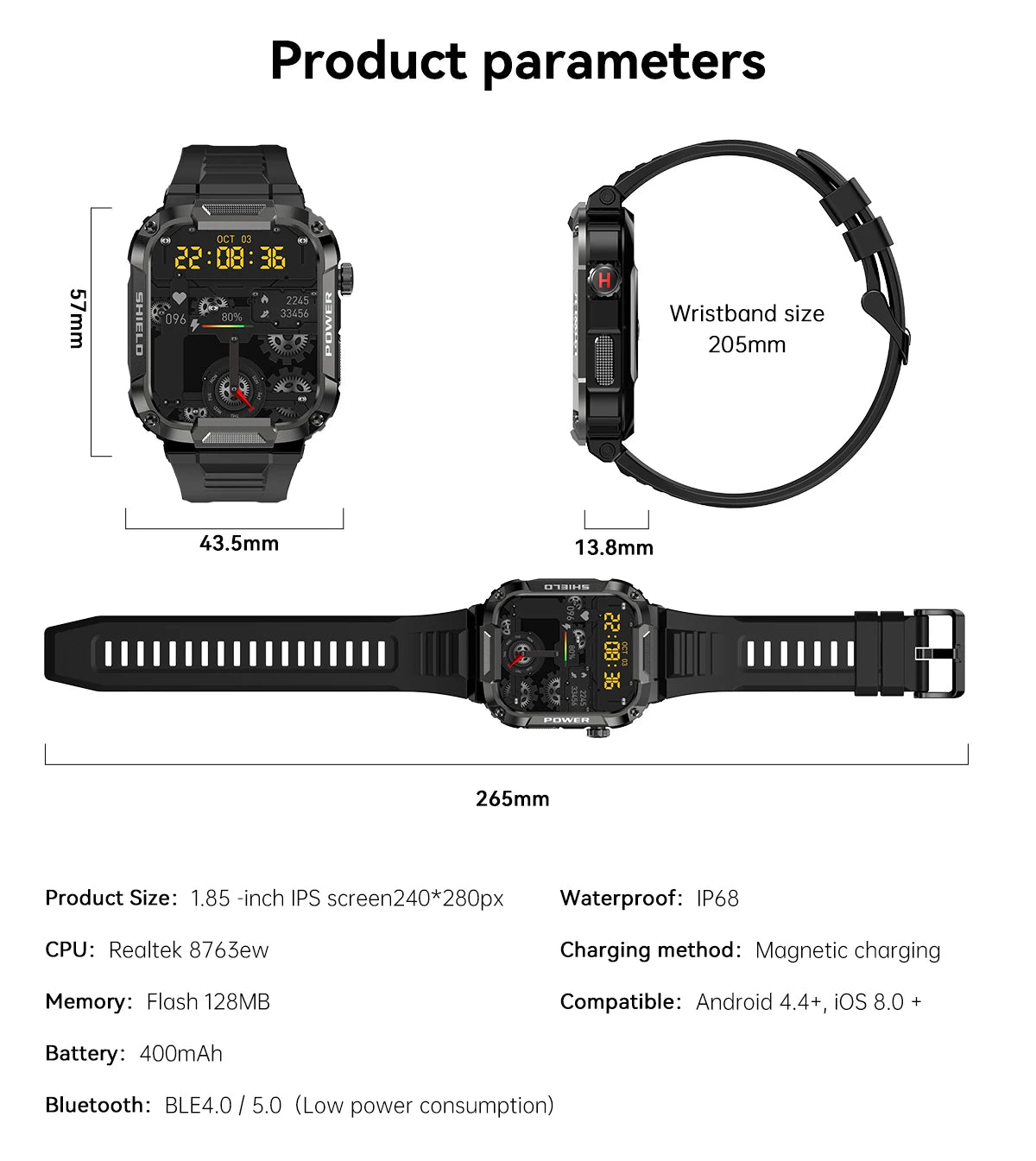 TitanWatch Outdoor – Smartwatch con GPS & Monitor de Salud