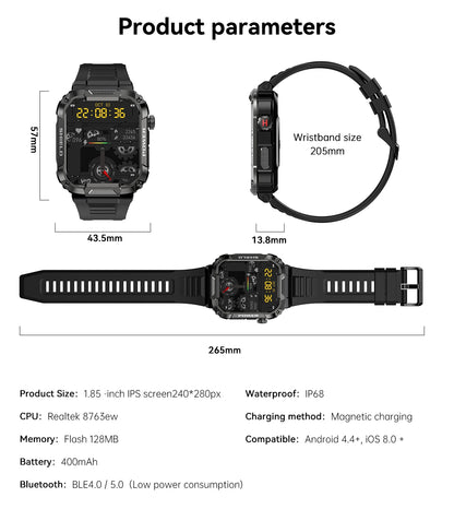 TitanWatch Outdoor – Smartwatch con GPS & Monitor de Salud