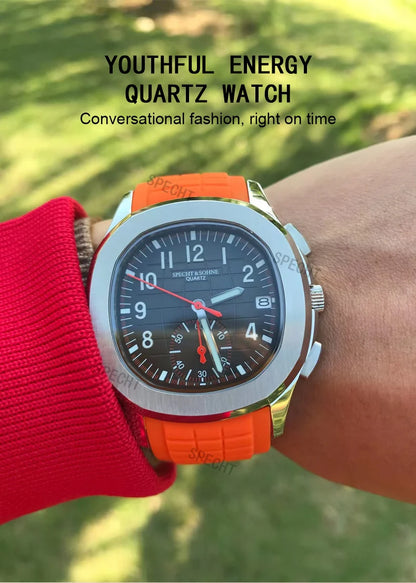 Specht & Söhne SportChrono – Reloj Deportivo con Correa de Goma & Cuarzo