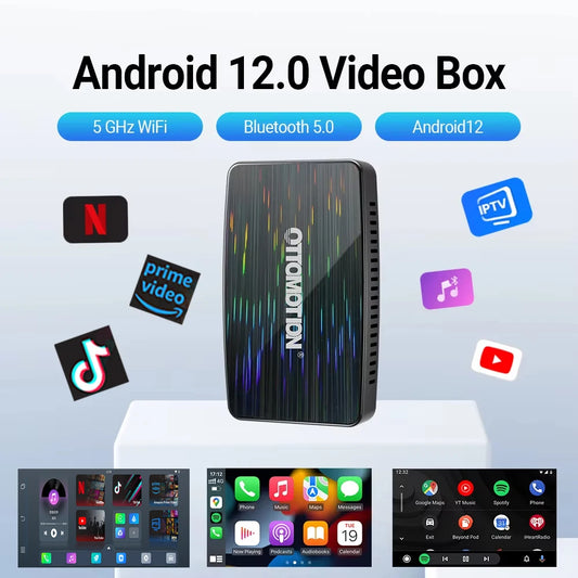 StreamPlay Pro – Adaptador AI Box con CarPlay & Android Auto Inalámbrico