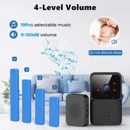 - Video Timbre WiFi Tuya – Cámara Inalámbrica de Seguridad, Compatible con Alexa & Google, Alimentación DC/AC/Batería
