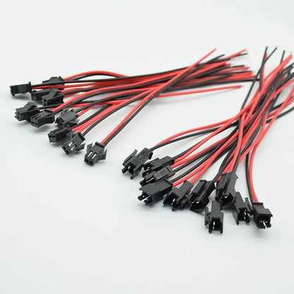 Set de 10 Pares JST SM 2 Pines – Conector Macho y Hembra para Tiras LED, Cable Pigtail de 15CM