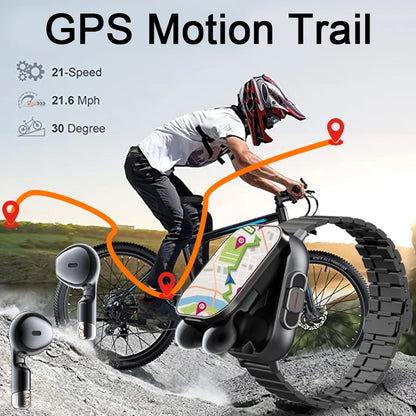 TitanSync 2X – Smartwatch con Auriculares Integrados & GPS