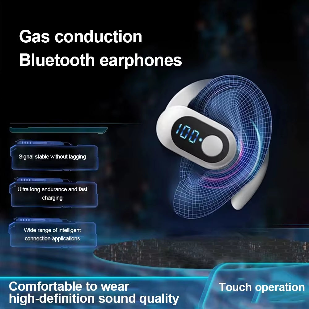 Wireless Bluetooth 5.4 Headphone Digital Display Single Earbud Ultra Long Standby Business Earphone HD Call Headset Outdoor