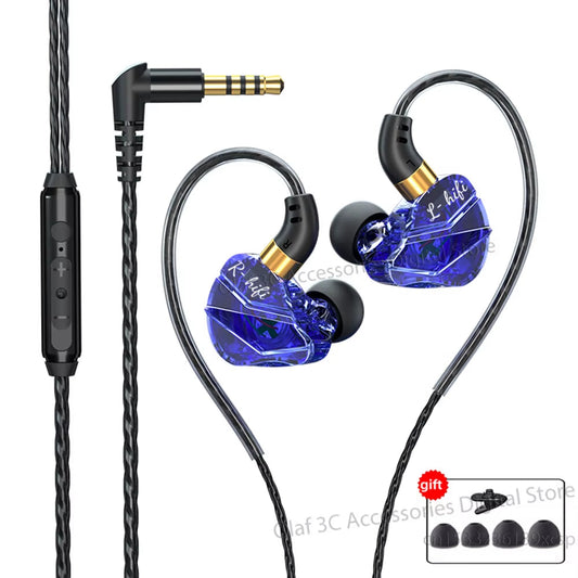 DAC Type C/3.5Mm Headphones Wired Earbuds Handsfree Headset Gamer Hifi 9D Bass Stereo In-Ear Cable Earphones for Smartphone